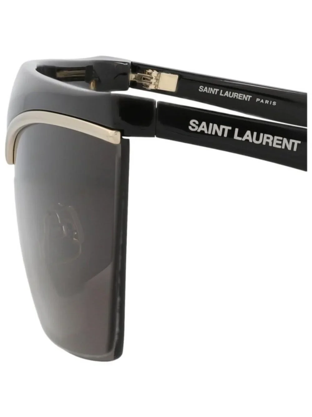 New Saint Laurent Womens Shield/Wrap Black Black Black Fashion Designer Sunglass